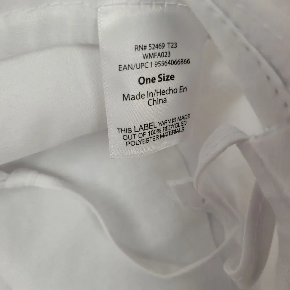 Bucket Hat One Size White Solid Pattern Classic Style NWT 100% Cotton Casual